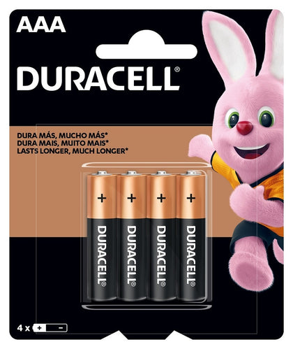 PILHA PALITO ALCALINA AAA COM 4 UN - DURACELL