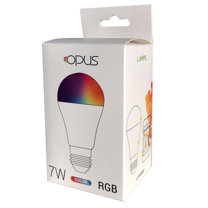 LÂMPADA DE LED BULBO RGB 7W E27 BIVOLT - OPUS