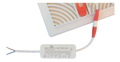 Painel Infinity Led  Quadrado 17,3x17,3cm - 6000K - 24W - Gaya