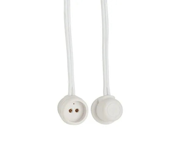 Base G5, plástico c/ rabicho, p/ lâmp. tubular T5 2A/0-250V, cor branco - DECORLUX