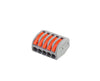 Conector de emenda e derivação, plástico, 0,5-4mm², 5P, 32A, cor cinza - DECORLUX