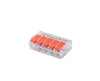 Conector de emenda e derivação, plástico, 0,5-6mm², 5P, 40A, cor transparente - DECORLUX