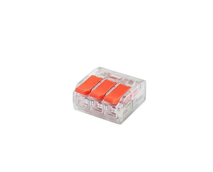 Conector de emenda e derivação, plástico, 0,5-6mm², 3P,40A, cor transparente - DECORLUX