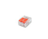 Conector de emenda e derivação, plástico, 0,5-6mm², 2P, 40A, cor transparente - DECORLUX