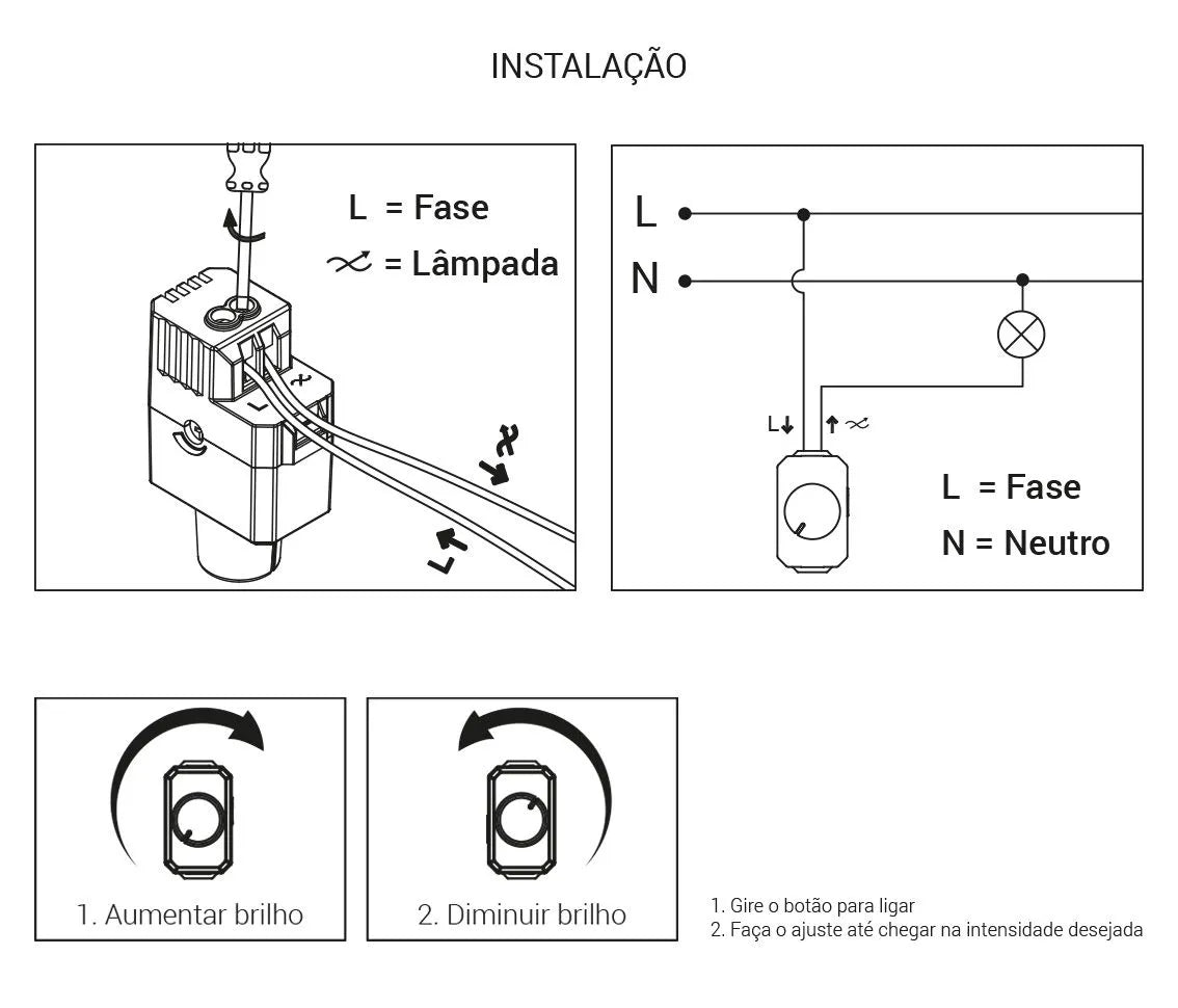 DIMMER ROTATIVO AC33457 BIVOLT - OPUS