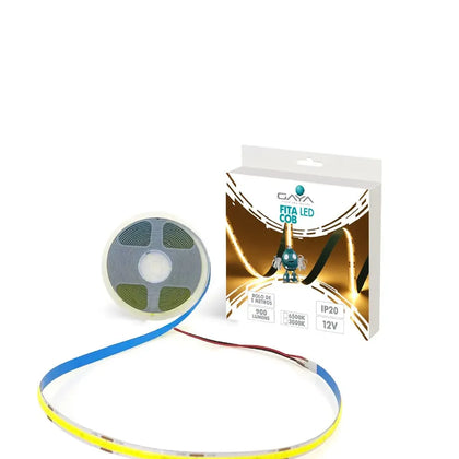Fita Cob 9W Rolo de 5MT 4000k 12v - GAYA