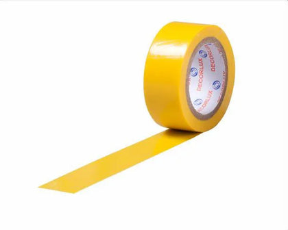 Fita isolante, PVC, 5m x 18mm x 0,13mm, cor amarelo - DECORLUX