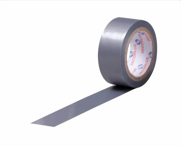 Fita isolante, PVC, 5m x 18mm x 0,13mm, cor cinza - DECORLUX