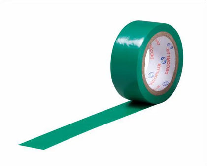 Fita isolante, PVC, 5m x 18mm x 0,13mm, cor verde - DECORLUX