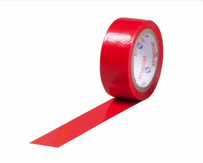 Fita isolante, PVC, 5m x 18mm x 0,13mm, cor vermelho - DECORLUX