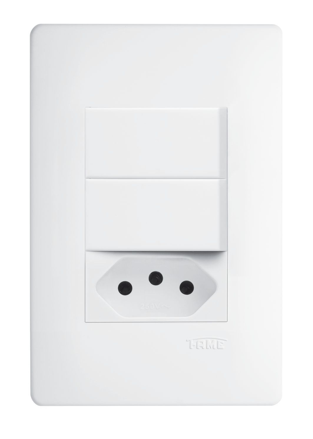 Interruptor Duplo Simples 16a/250v~ & Tomada 3p 250v~ - Habitat
