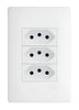Tomada Tripla 3p 250v~ distanciadas - Habitat