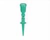 Luminária espeto de jardim, plástico, LED 5W 100-240 luz verde, cor verde - DECORLUX
