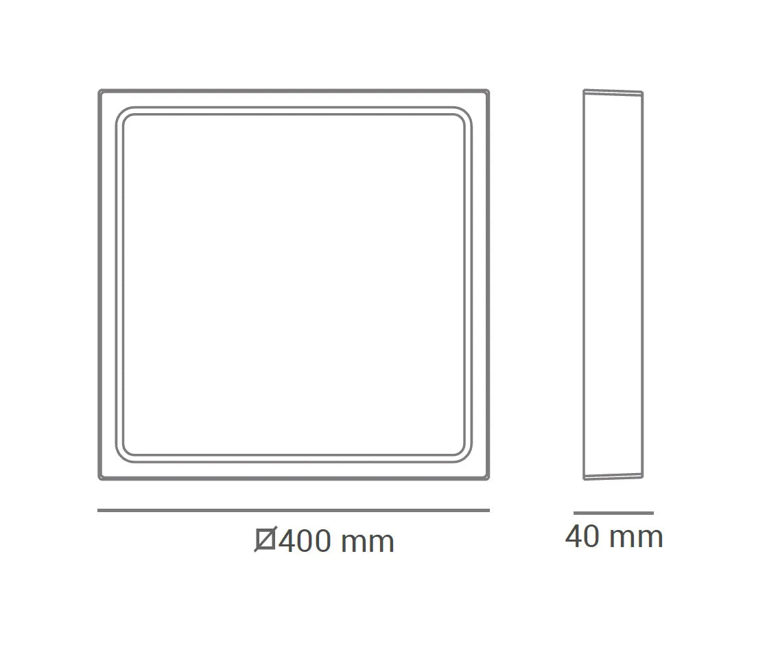 PAINEL DE LED SOBREPOR 40X40CM QUADRADO 30W 6500K BIVOLT - OPUS
