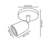 SPOT DIRECIONÁVEL 12X14,4X8,5CM BRANCO SOBREPOR LED 7W 6500K 45° BIVOLT - OPUS