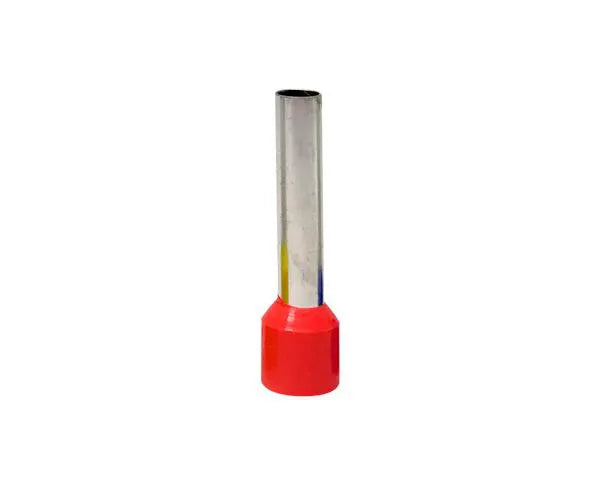 TERMINAL, COBRE ESTANHADO, ILHÓS SIMPLES TUBULAR LONGO 10,0MM² 50A, COR VERMELHO - DECORLUX